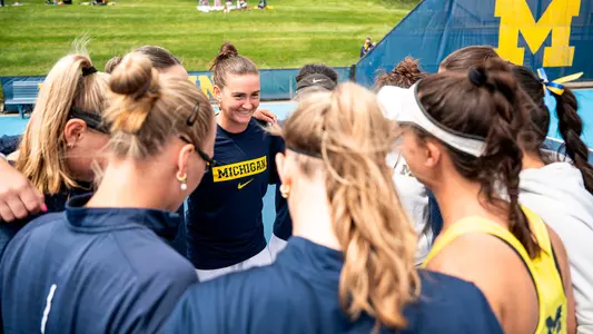 Women's Tennis Team Huddle
