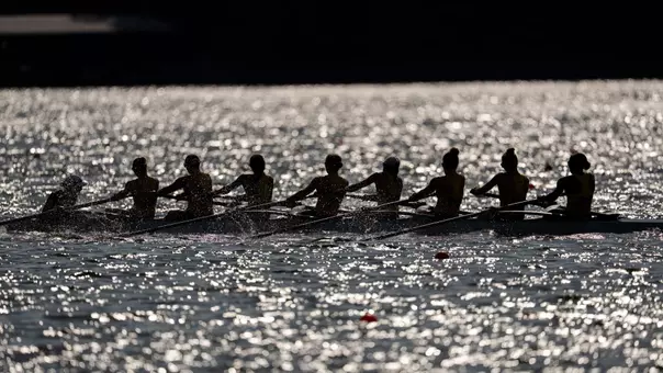 Rowing Eight Boat on the Water