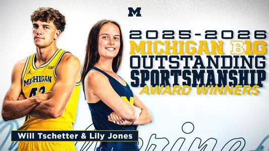 Will Tschetter and Lily Jones B1G Outstanding Sportsmanship Award Graphic