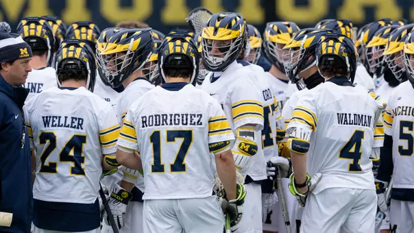 Michigan Men's Lacrosse Huddle