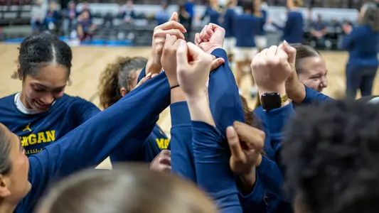 Team huddle away road game