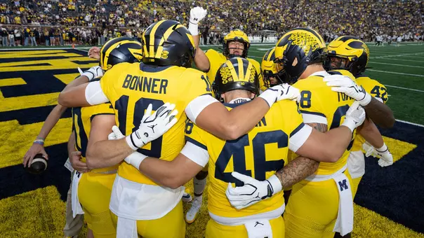 Football Pregame Huddle vs. Western Michigan