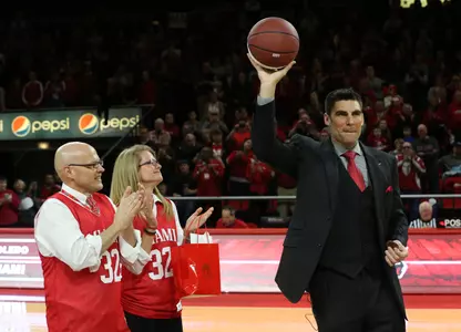 Wally Szczerbiak, President Greg Crawford and Dr. Renate Crawfor