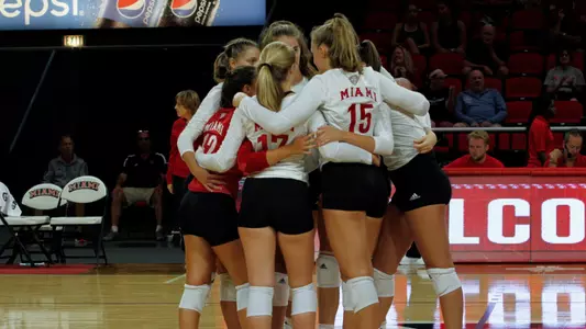 Volleyball Team Huddle