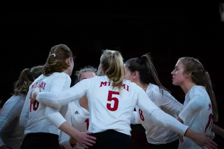 Volleyball Team Huddle