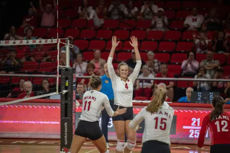 Miami Volleyball Team Celebration 4