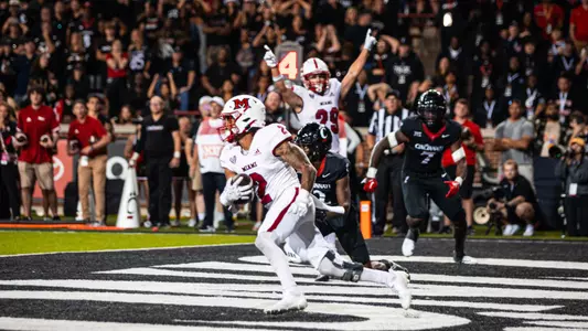 Yahsyn McKee's game winning interception at Cincinnati