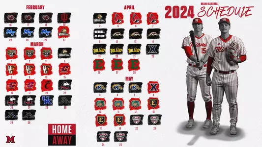 2024 Baseball Schedule Graphic