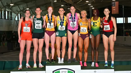 Jenna Sayle mile podium 2024 MAC indoors