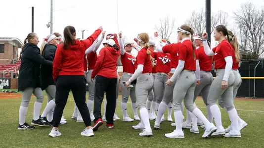 Elon, NC – Feb 9: NCAA Softball - Miami vs Evansville at Hunt Softball Park in Elon, NC on February 9, 2024. (Credit: Andy Mead/YCJ)