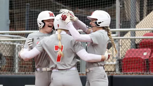 Elon, NC – Feb 9: NCAA Softball - Miami vs Evansville at Hunt Softball Park in Elon, NC on February 9, 2024. (Credit: Andy Mead/YCJ)