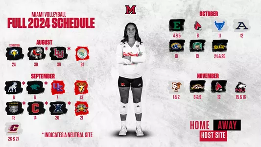 2024 VB Schedule Graphic