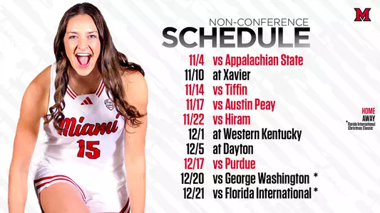2024-25 Miami women's basketball non-conference schedule