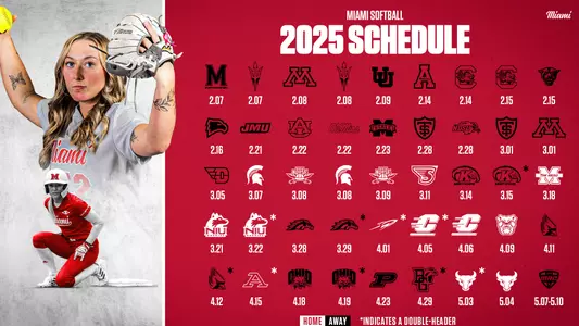 Miami RedHawks 2025 Softball Schedule