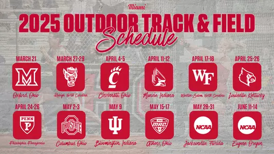 Miami 2025 outdoor track and field schedule