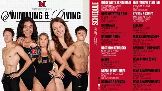 2025-26 Swim/Dive Schedule Graphic