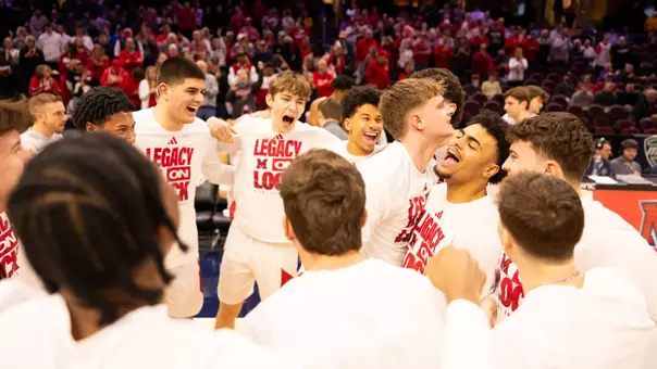 Miami Men's Basketball huddle