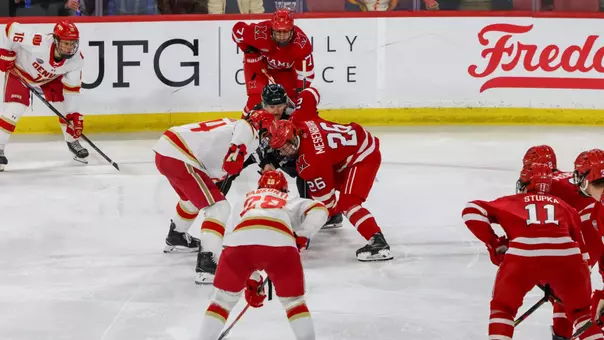 Blake Mesenburg faceoff at Denver