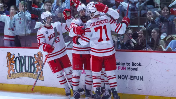 Miami Hockey goal celebration