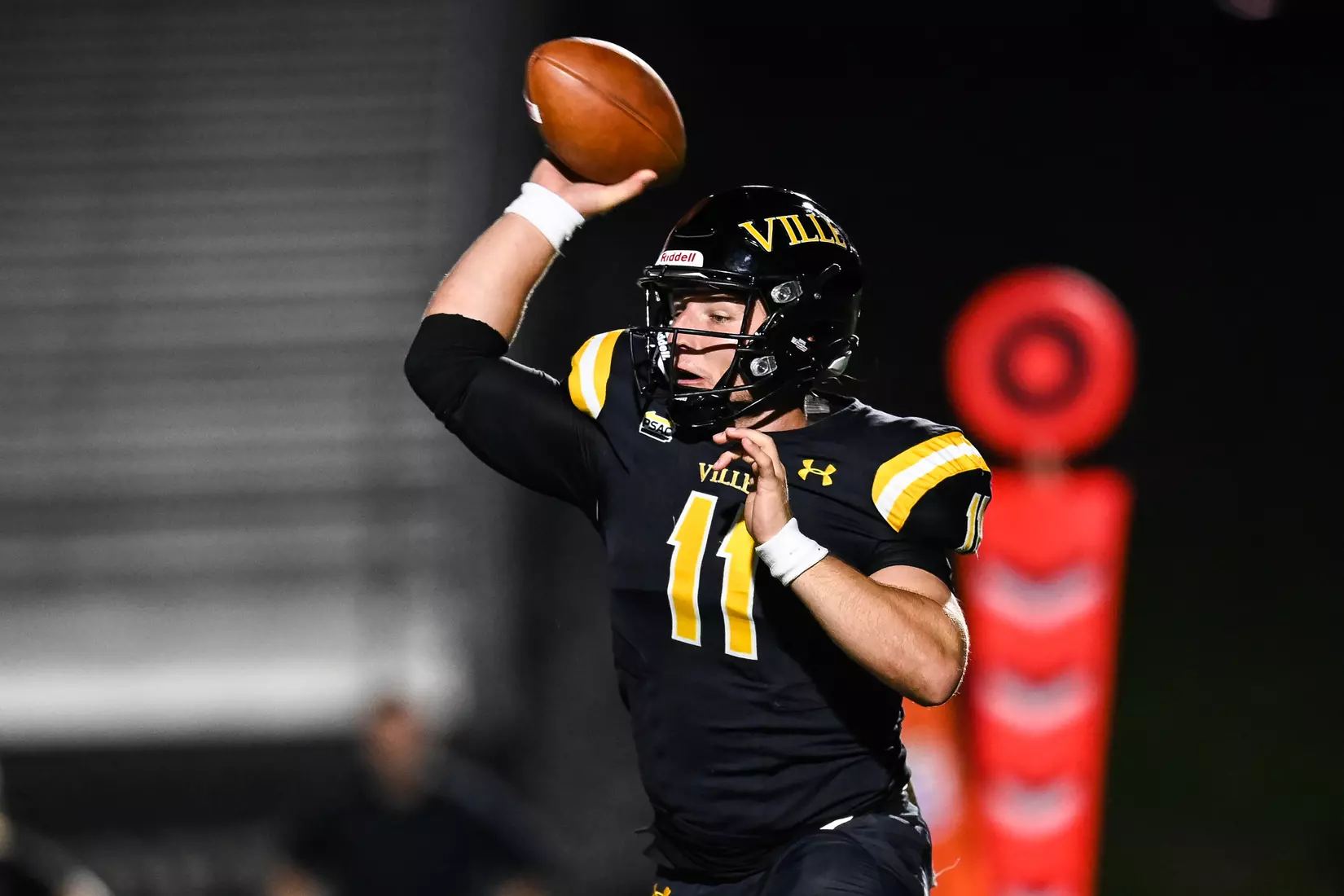 Millersville vs. American International football game at Chryst Field at Biemesderfer Stadium in Millersville, PA on Thursday, September 2, 2021. Mark Palczewski/Millersville Athletics Photo.
