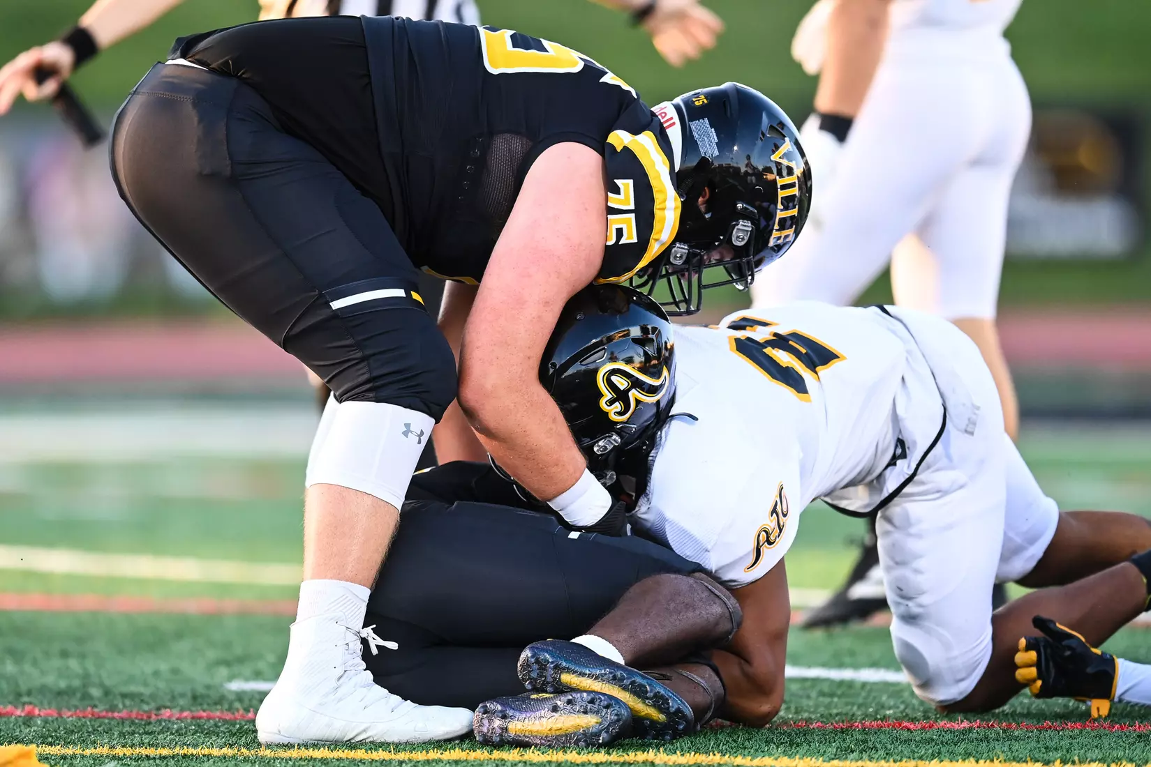 Millersville vs. American International football game at Chryst Field at Biemesderfer Stadium in Millersville, PA on Thursday, September 2, 2021. Mark Palczewski/Millersville Athletics Photo.