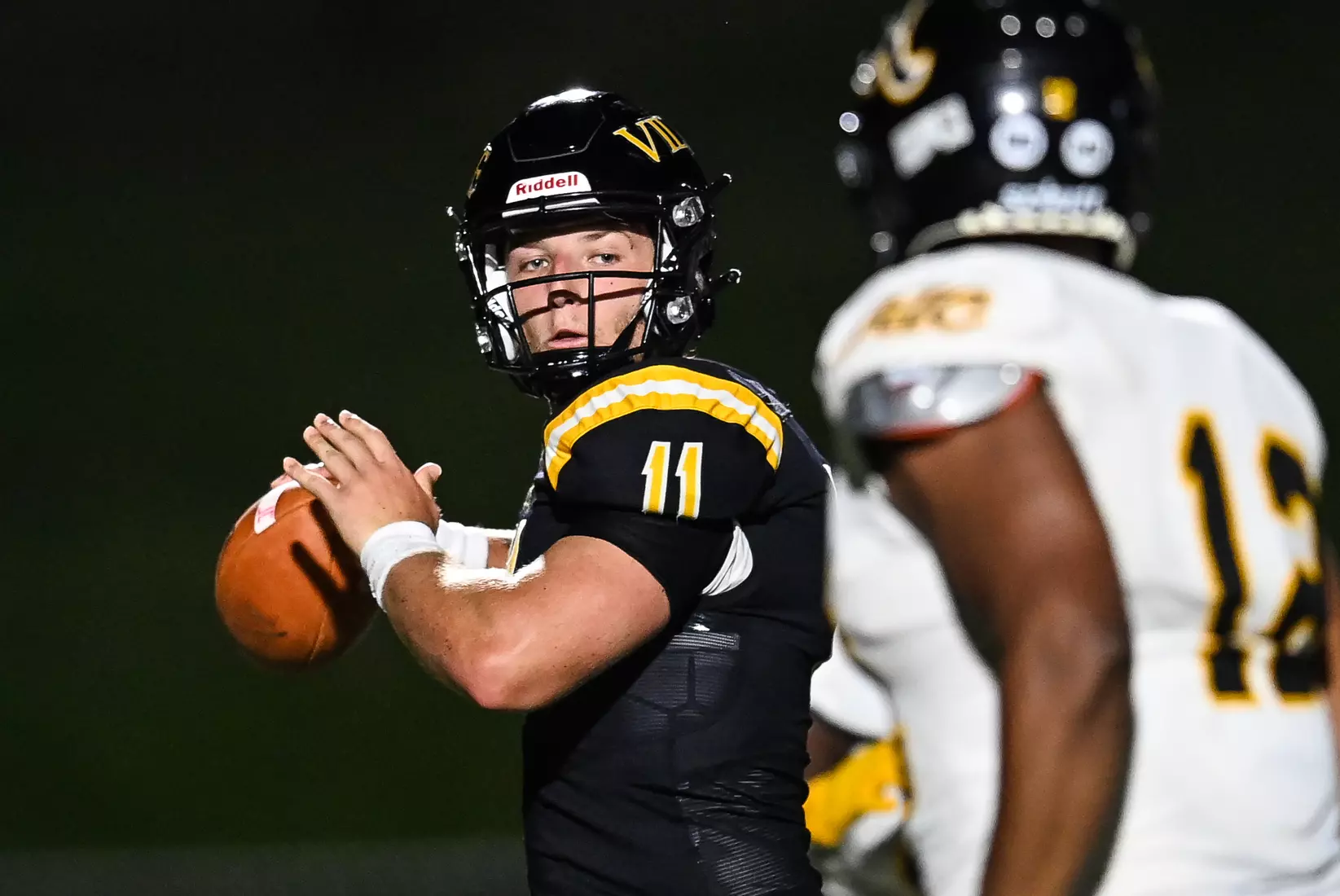 Millersville vs. American International football game at Chryst Field at Biemesderfer Stadium in Millersville, PA on Thursday, September 2, 2021. Mark Palczewski/Millersville Athletics Photo.