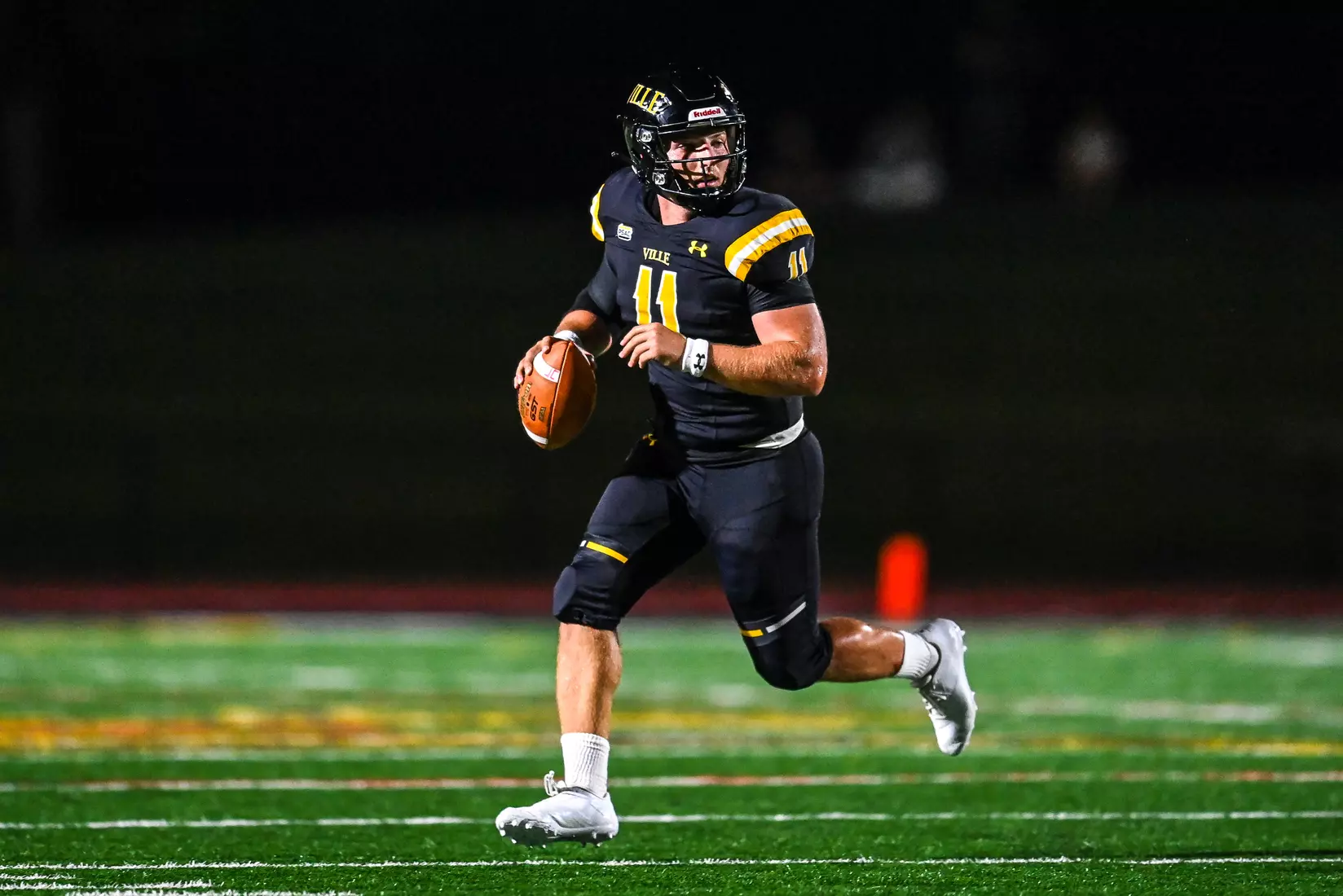 Millersville vs. American International football game at Chryst Field at Biemesderfer Stadium in Millersville, PA on Thursday, September 2, 2021. Mark Palczewski/Millersville Athletics Photo.