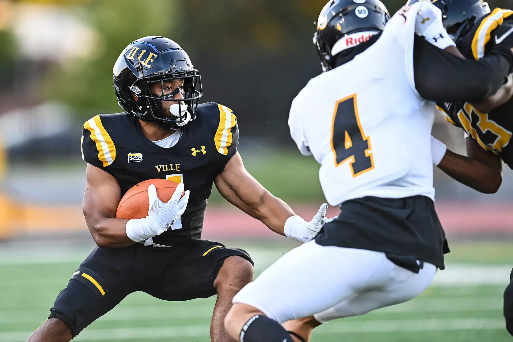 Millersville vs. American International football game at Chryst Field at Biemesderfer Stadium in Millersville, PA on Thursday, September 2, 2021. Mark Palczewski/Millersville Athletics Photo.