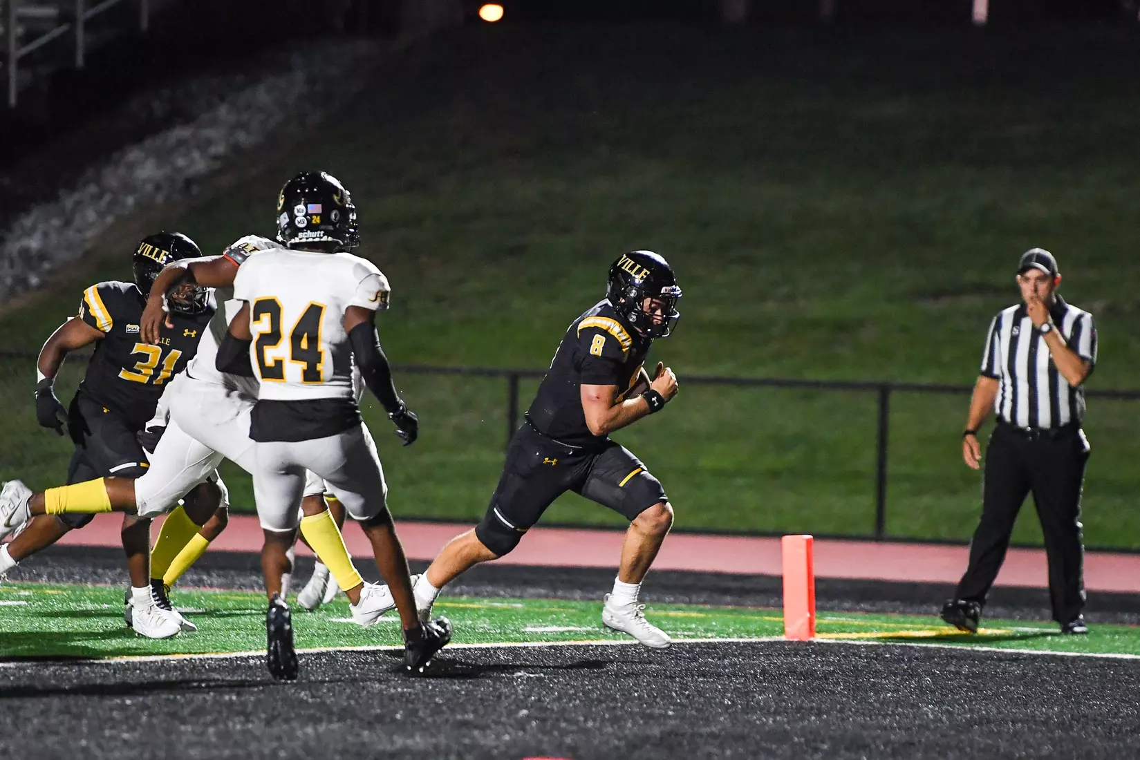 Millersville vs. American International football game at Chryst Field at Biemesderfer Stadium in Millersville, PA on Thursday, September 2, 2021. Mark Palczewski/Millersville Athletics Photo.