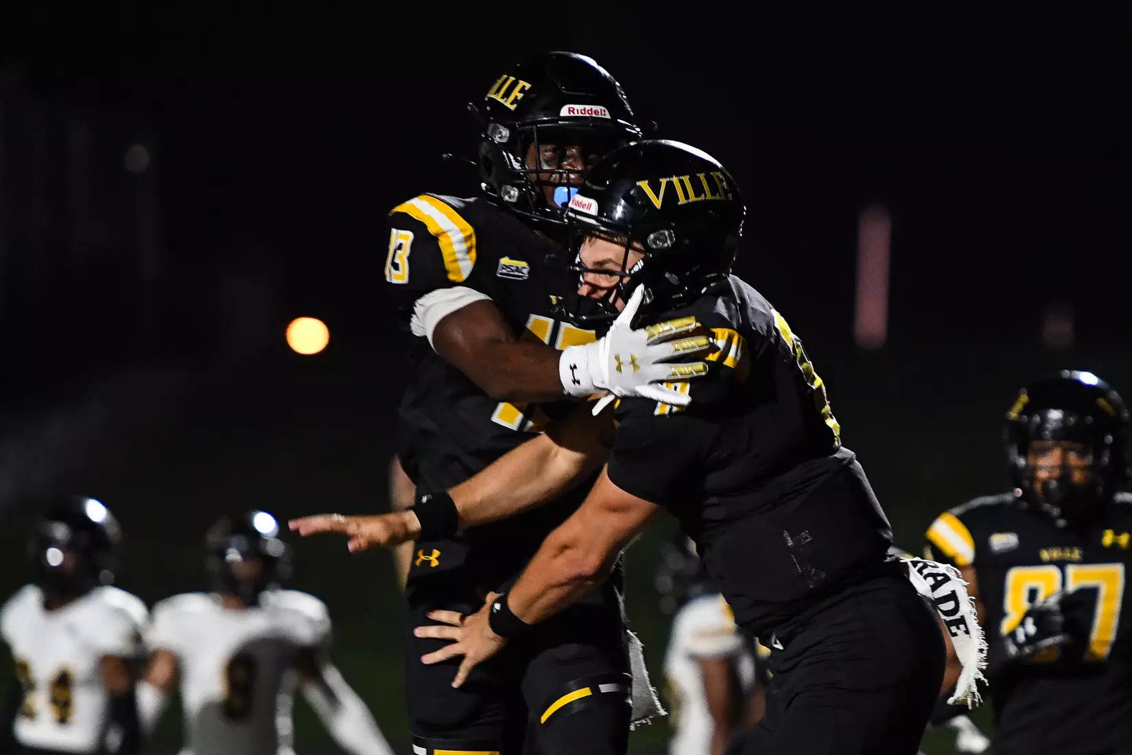 Millersville vs. American International football game at Chryst Field at Biemesderfer Stadium in Millersville, PA on Thursday, September 2, 2021. Mark Palczewski/Millersville Athletics Photo.