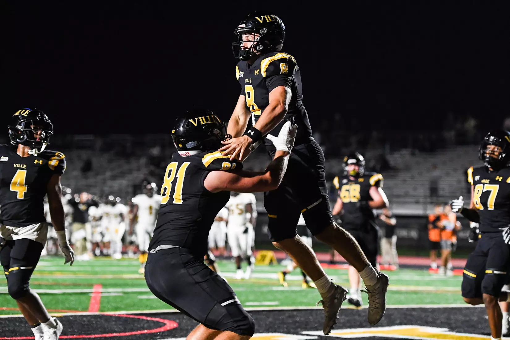 Millersville vs. American International football game at Chryst Field at Biemesderfer Stadium in Millersville, PA on Thursday, September 2, 2021. Mark Palczewski/Millersville Athletics Photo.