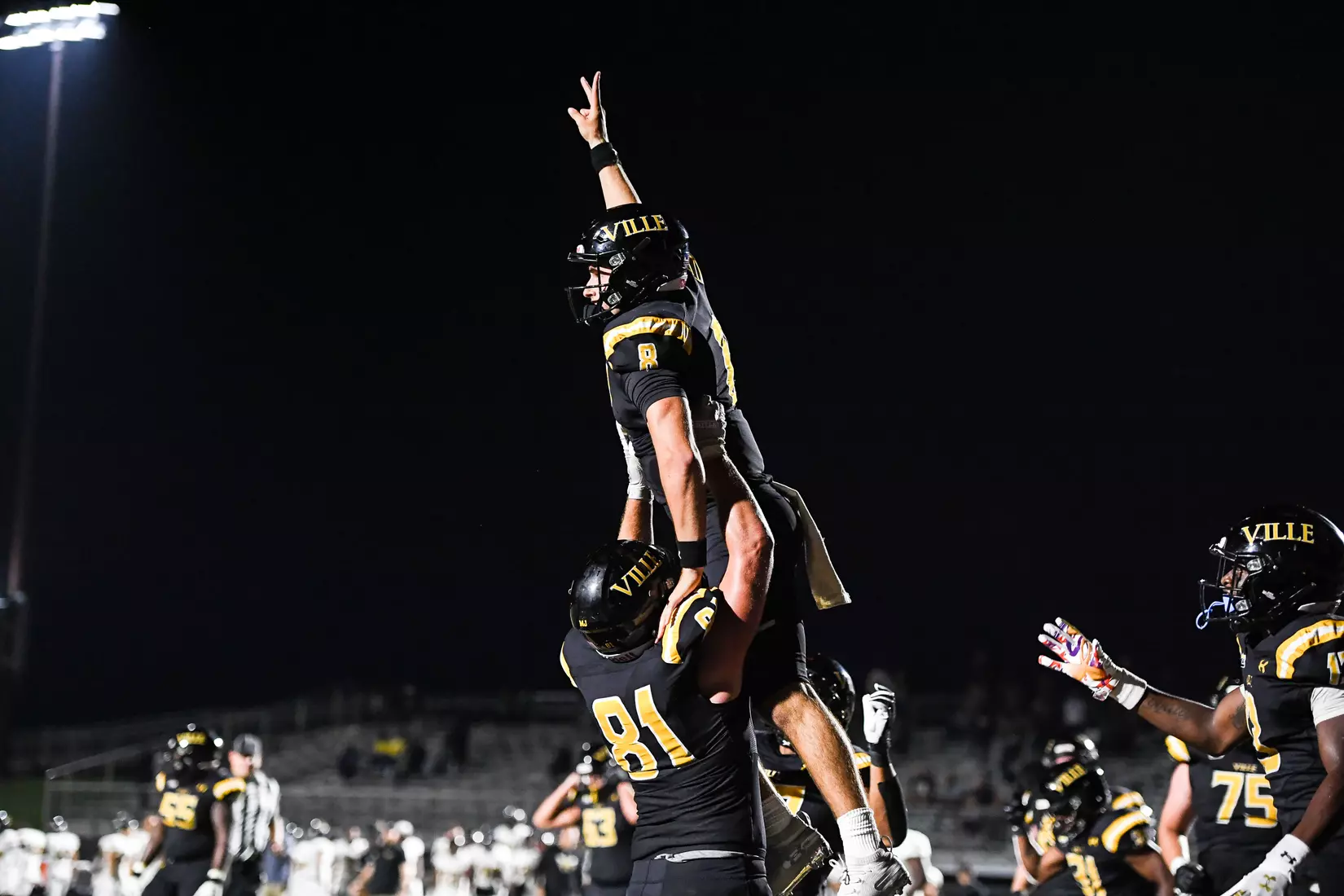 Millersville vs. American International football game at Chryst Field at Biemesderfer Stadium in Millersville, PA on Thursday, September 2, 2021. Mark Palczewski/Millersville Athletics Photo.