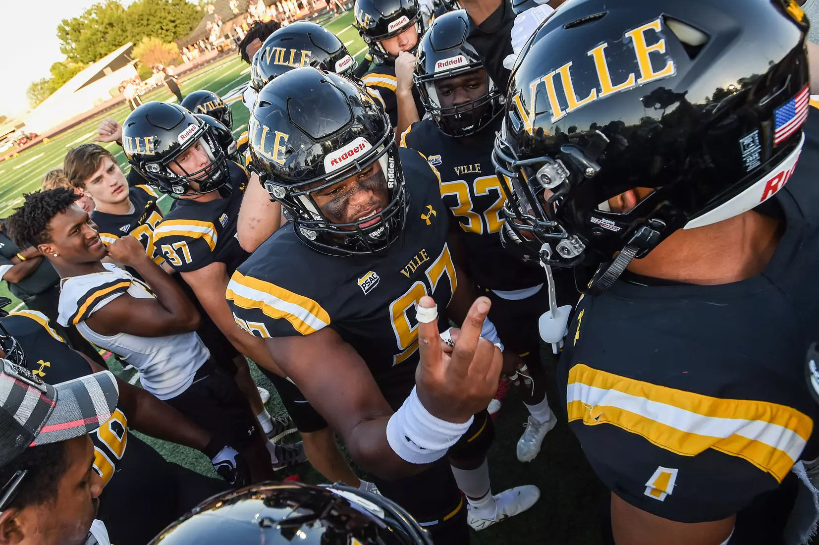Millersville vs. American International football game at Chryst Field at Biemesderfer Stadium in Millersville, PA on Thursday, September 2, 2021. Mark Palczewski/Millersville Athletics Photo.