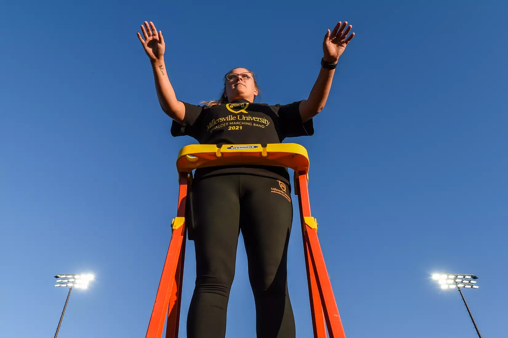 Millersville vs. American International football game at Chryst Field at Biemesderfer Stadium in Millersville, PA on Thursday, September 2, 2021. Mark Palczewski/Millersville Athletics Photo.