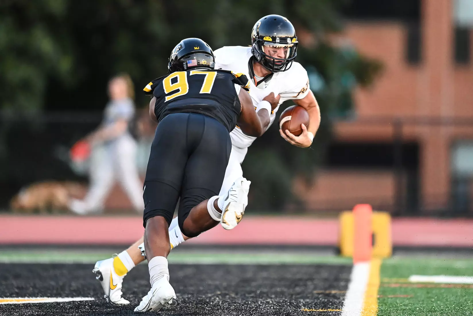 Millersville vs. American International football game at Chryst Field at Biemesderfer Stadium in Millersville, PA on Thursday, September 2, 2021. Mark Palczewski/Millersville Athletics Photo.