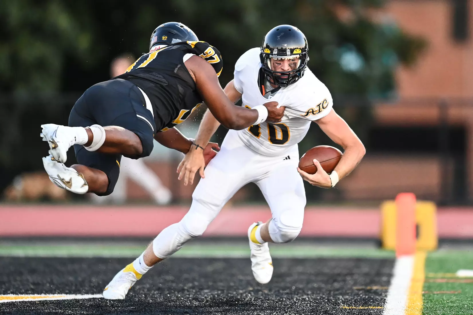 Millersville vs. American International football game at Chryst Field at Biemesderfer Stadium in Millersville, PA on Thursday, September 2, 2021. Mark Palczewski/Millersville Athletics Photo.