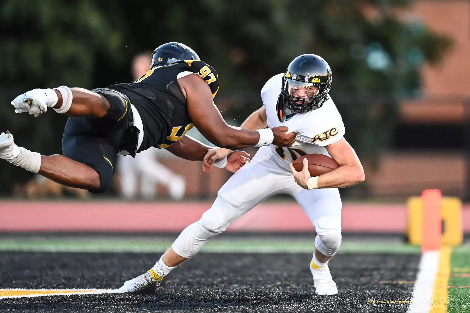 Millersville vs. American International football game at Chryst Field at Biemesderfer Stadium in Millersville, PA on Thursday, September 2, 2021. Mark Palczewski/Millersville Athletics Photo.
