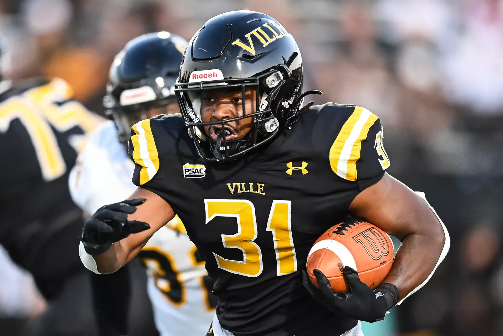 Millersville vs. American International football game at Chryst Field at Biemesderfer Stadium in Millersville, PA on Thursday, September 2, 2021. Mark Palczewski/Millersville Athletics Photo.
