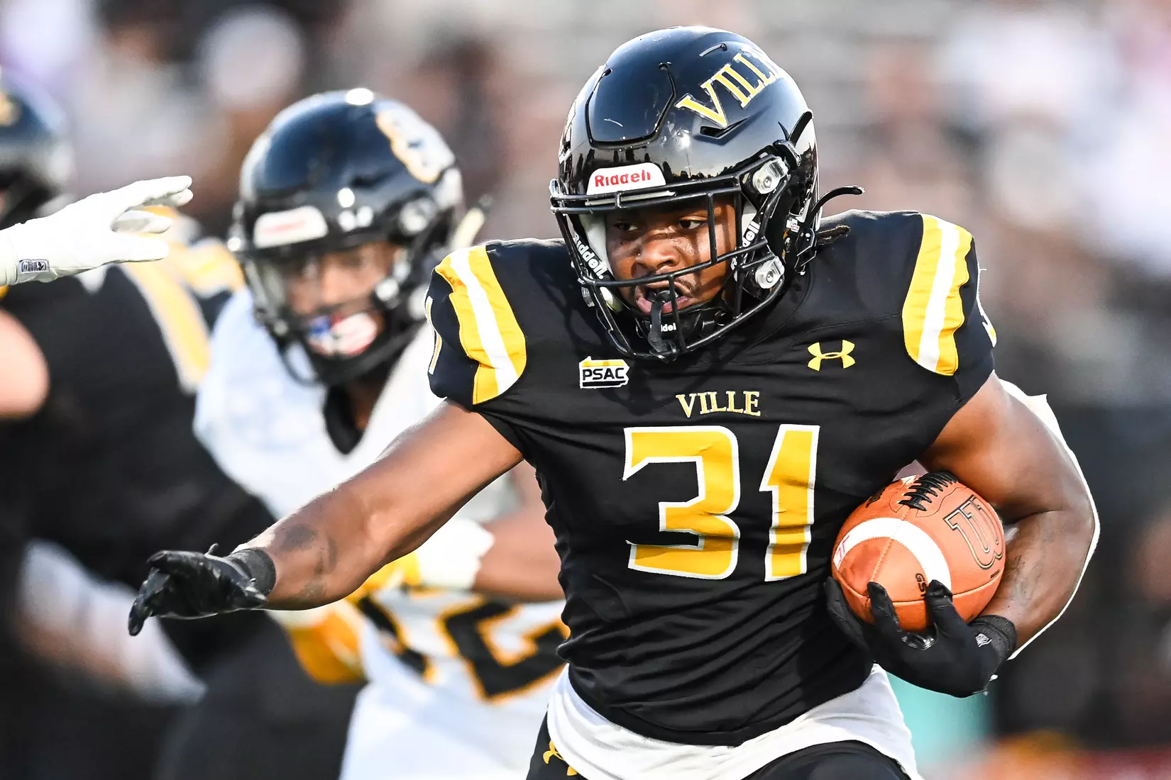 Millersville vs. American International football game at Chryst Field at Biemesderfer Stadium in Millersville, PA on Thursday, September 2, 2021. Mark Palczewski/Millersville Athletics Photo.