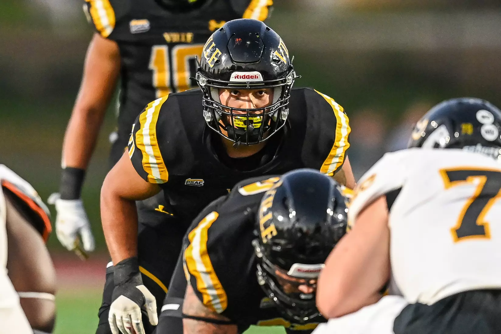 Millersville vs. American International football game at Chryst Field at Biemesderfer Stadium in Millersville, PA on Thursday, September 2, 2021. Mark Palczewski/Millersville Athletics Photo.