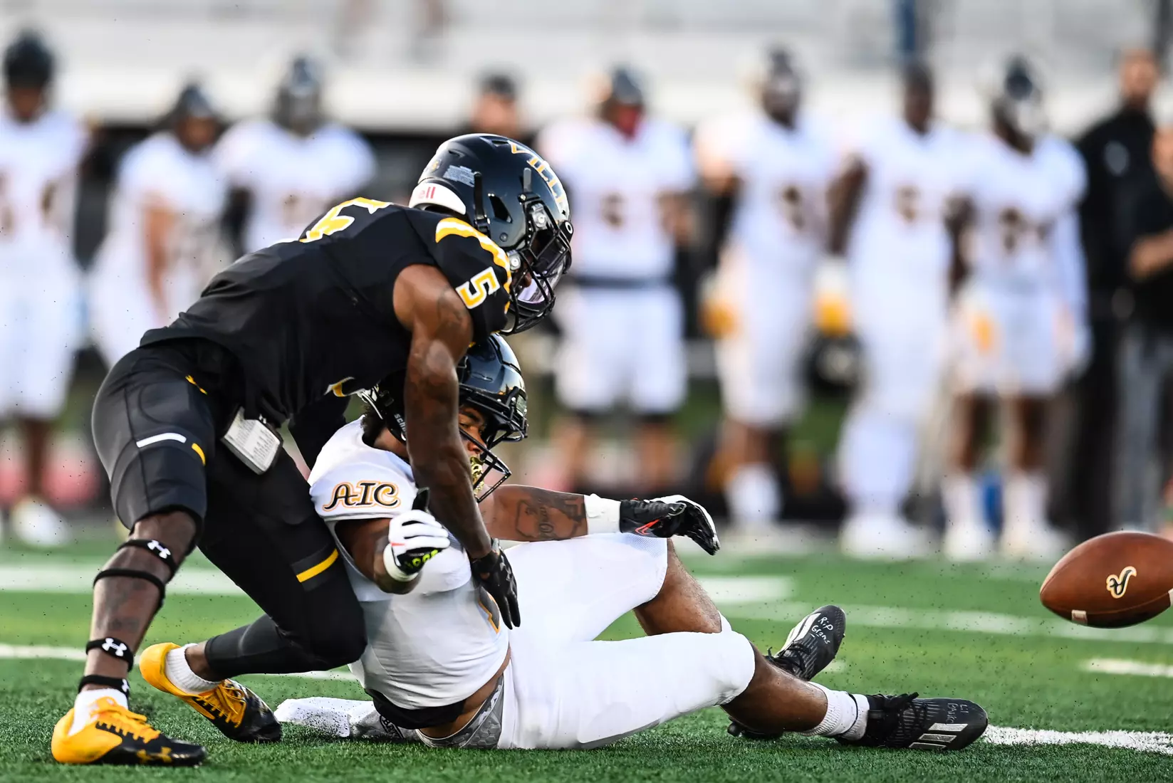 Millersville vs. American International football game at Chryst Field at Biemesderfer Stadium in Millersville, PA on Thursday, September 2, 2021. Mark Palczewski/Millersville Athletics Photo.