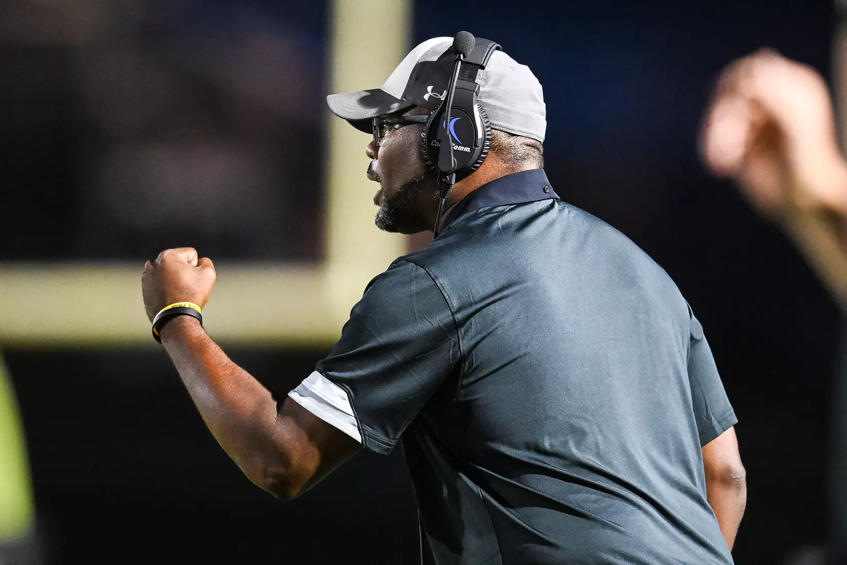 Millersville vs. American International football game at Chryst Field at Biemesderfer Stadium in Millersville, PA on Thursday, September 2, 2021. Mark Palczewski/Millersville Athletics Photo.
