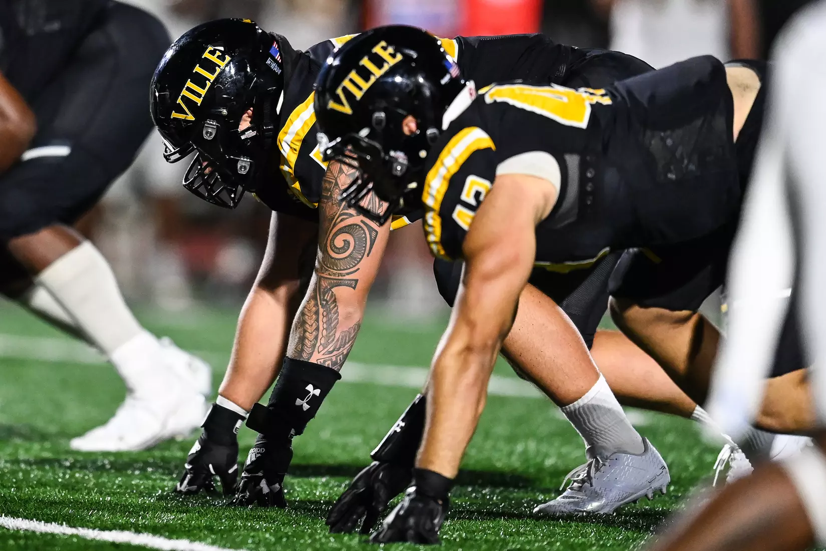 Millersville vs. American International football game at Chryst Field at Biemesderfer Stadium in Millersville, PA on Thursday, September 2, 2021. Mark Palczewski/Millersville Athletics Photo.