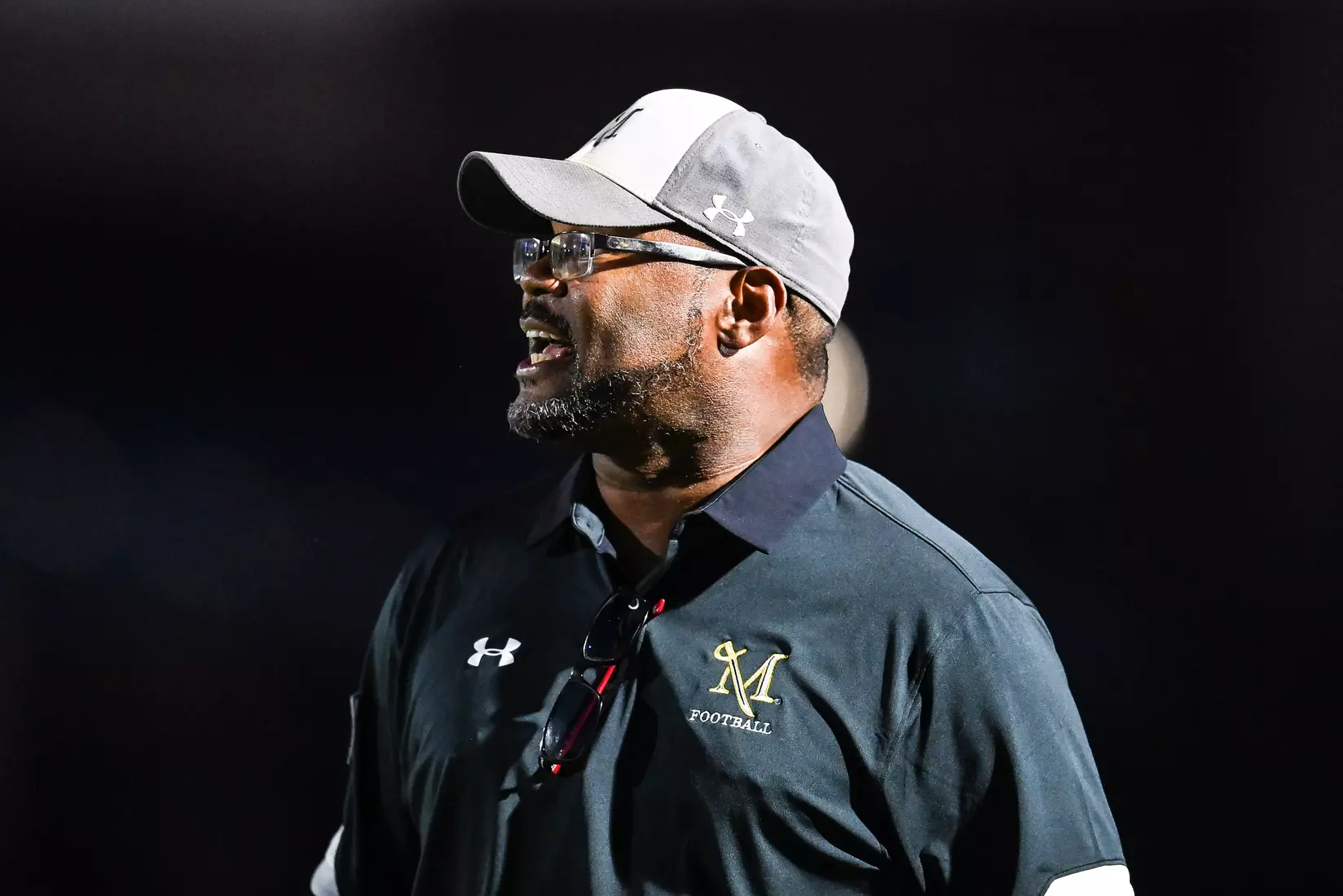 Millersville vs. American International football game at Chryst Field at Biemesderfer Stadium in Millersville, PA on Thursday, September 2, 2021. Mark Palczewski/Millersville Athletics Photo.