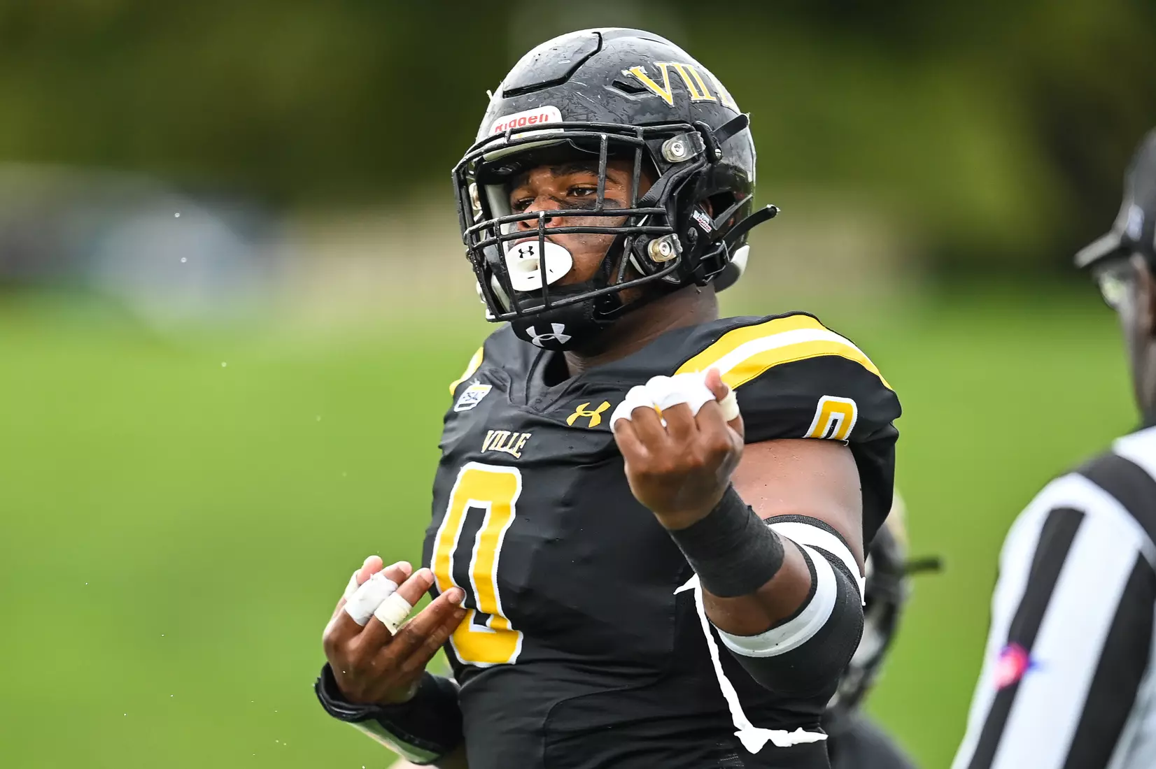 Millersville vs. Shepherd football action at Chryst Field at Biemesderfer Stadium in Millersville, PA on Saturday, October 16, 2021. Mark Palczewski/Millersville Athletics Photo.