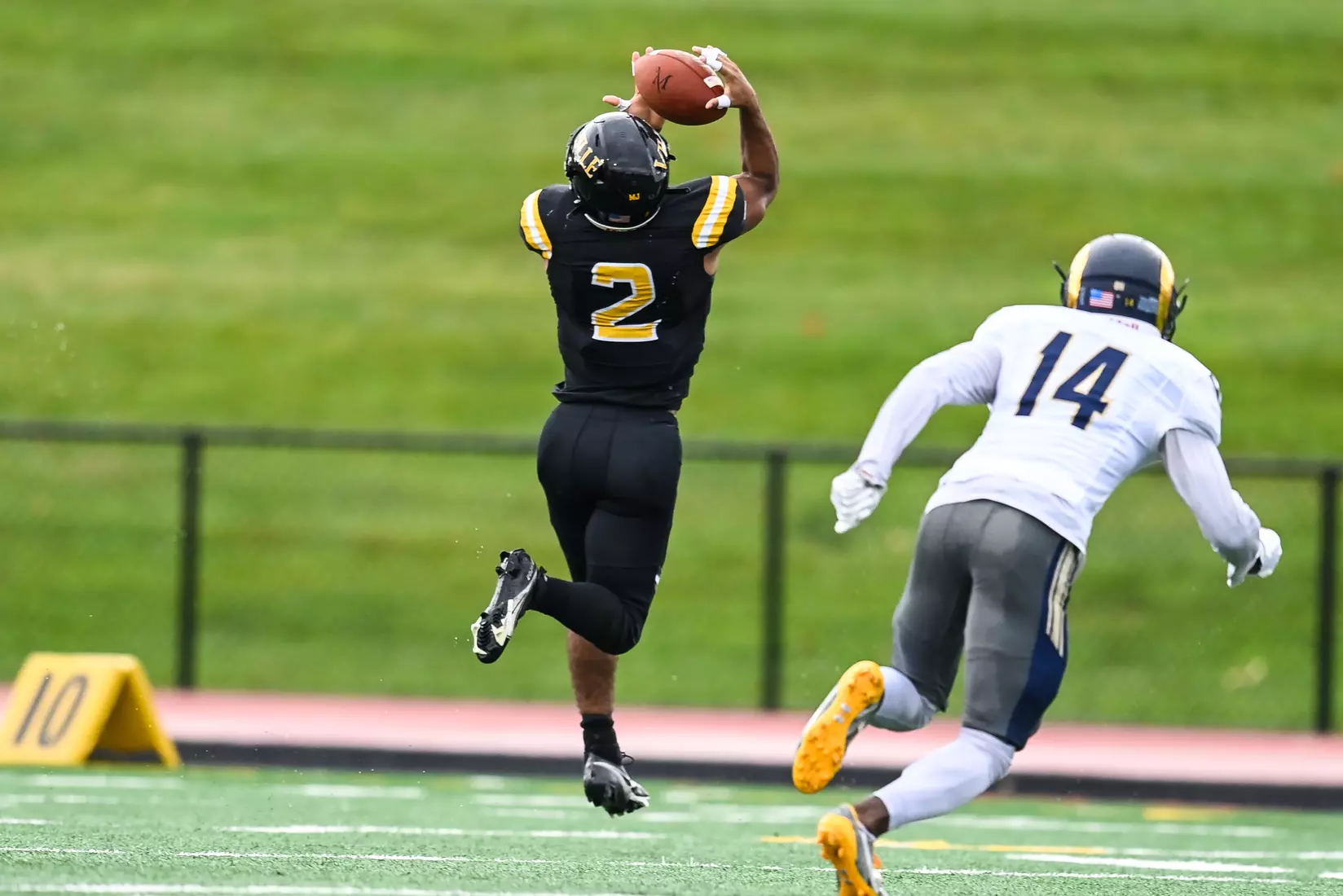 Millersville vs. Shepherd football action at Chryst Field at Biemesderfer Stadium in Millersville, PA on Saturday, October 16, 2021. Mark Palczewski/Millersville Athletics Photo.