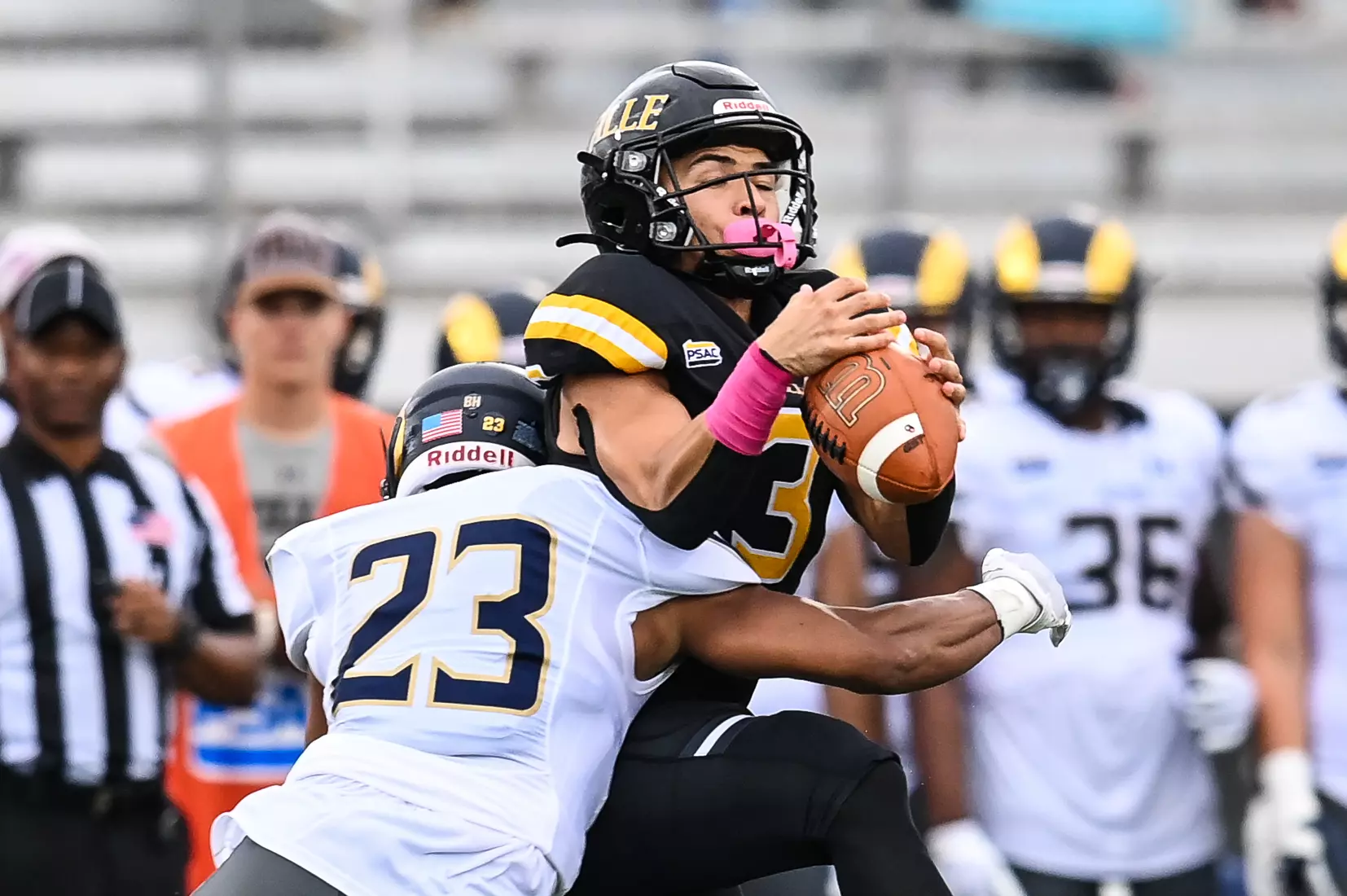 Millersville vs. Shepherd football action at Chryst Field at Biemesderfer Stadium in Millersville, PA on Saturday, October 16, 2021. Mark Palczewski/Millersville Athletics Photo.