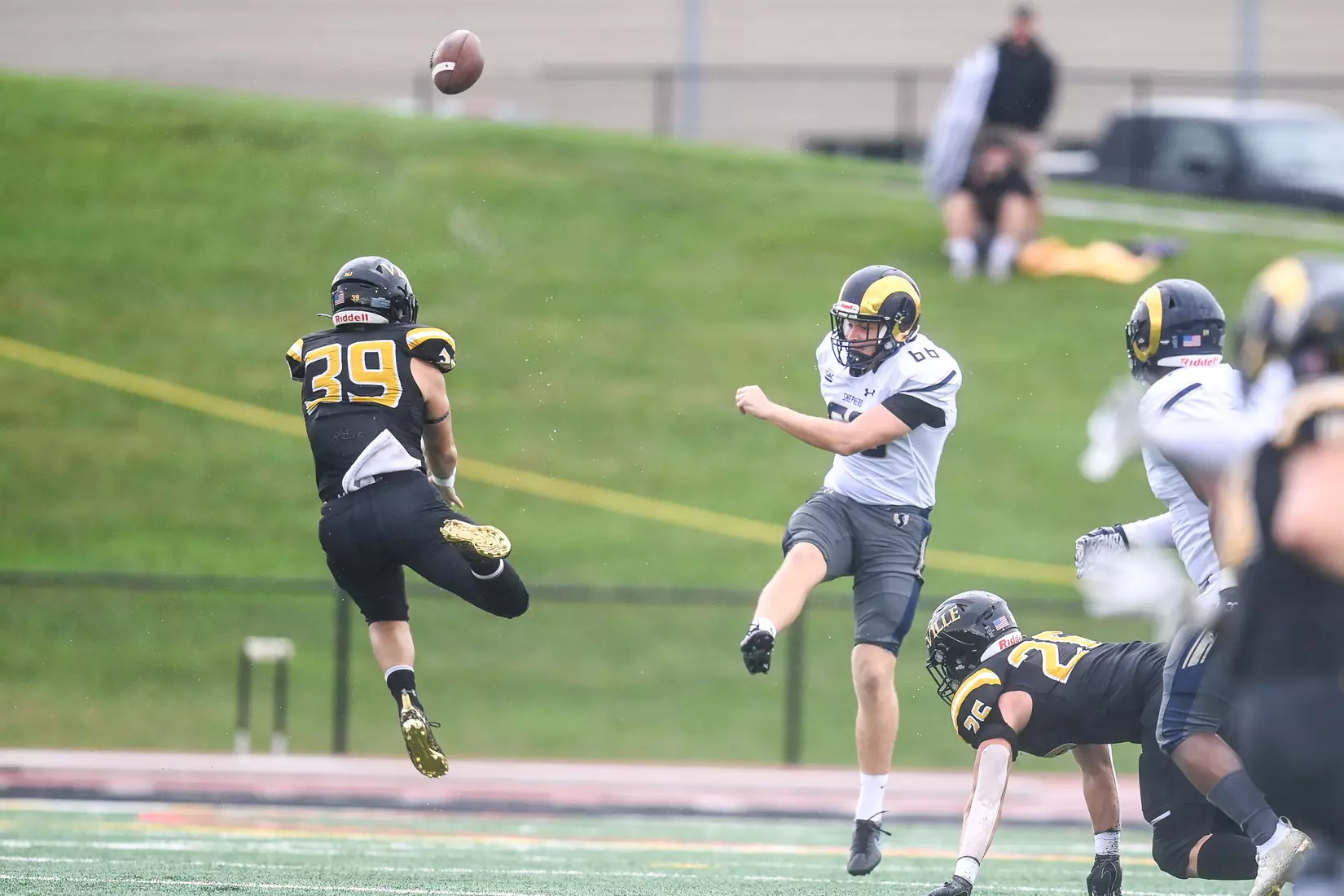 Millersville vs. Shepherd football action at Chryst Field at Biemesderfer Stadium in Millersville, PA on Saturday, October 16, 2021. Mark Palczewski/Millersville Athletics Photo.