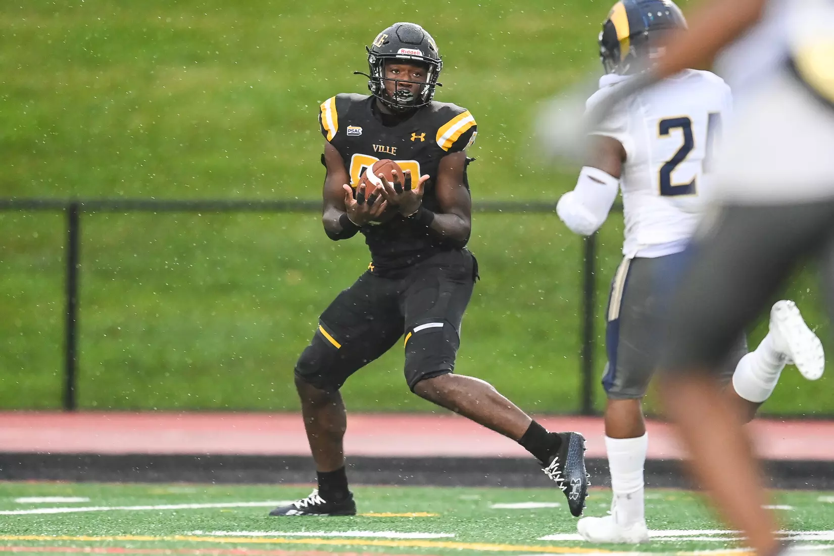 Millersville vs. Shepherd football action at Chryst Field at Biemesderfer Stadium in Millersville, PA on Saturday, October 16, 2021. Mark Palczewski/Millersville Athletics Photo.