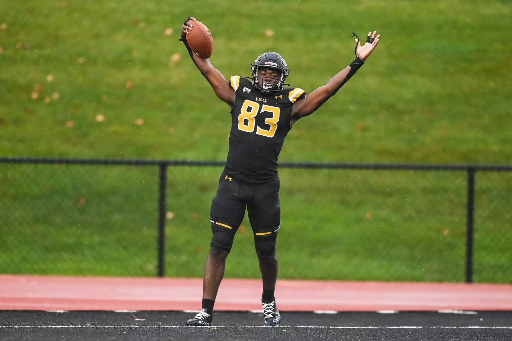 Millersville vs. Shepherd football action at Chryst Field at Biemesderfer Stadium in Millersville, PA on Saturday, October 16, 2021. Mark Palczewski/Millersville Athletics Photo.